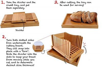 Medinė duonos pjaustymo lenta Duonos pjaustyklė